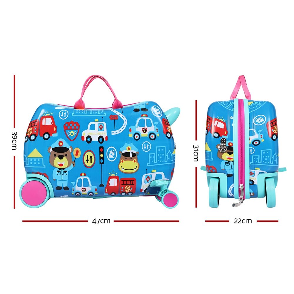 Wanderlite 17" Kids Ride On Luggage Children Suitcase Trolley Travel Car Price