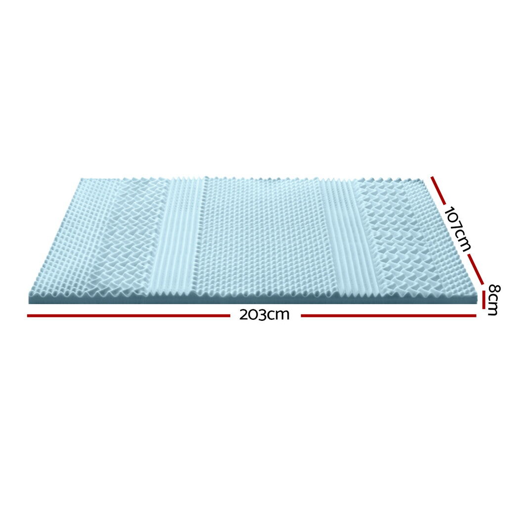 Giselle Memory Foam Mattress Topper 7-Zone 8cm King Single Price