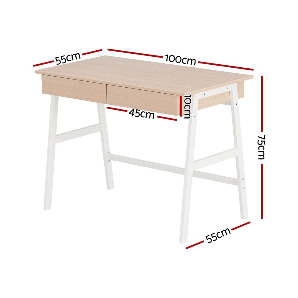 Computer Desk Drawer Cabinet Oak 100CM Price