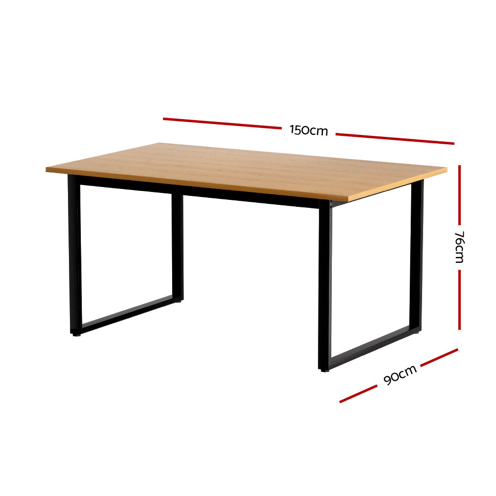 Dining Table 6 Seater Kitchen Cafe Rectangular Wooden Table 150CM Price