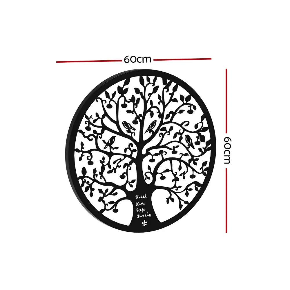 Metal Wall Art Hanging Sculpture Home Decor Leaf Tree of Life Round Frame Price
