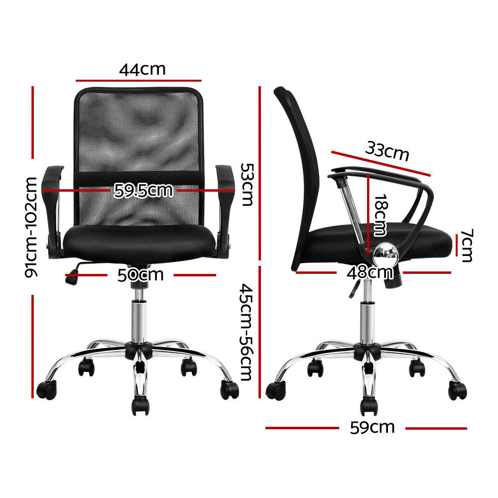 Office Chair Gaming Chair Computer Mesh Chairs Executive Mid Back Black Price