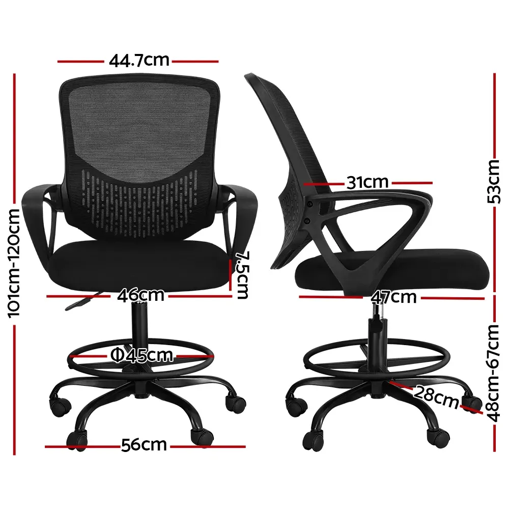 Office Chair Drafting Stool Computer Standing Desk Mesh Chairs Black Price
