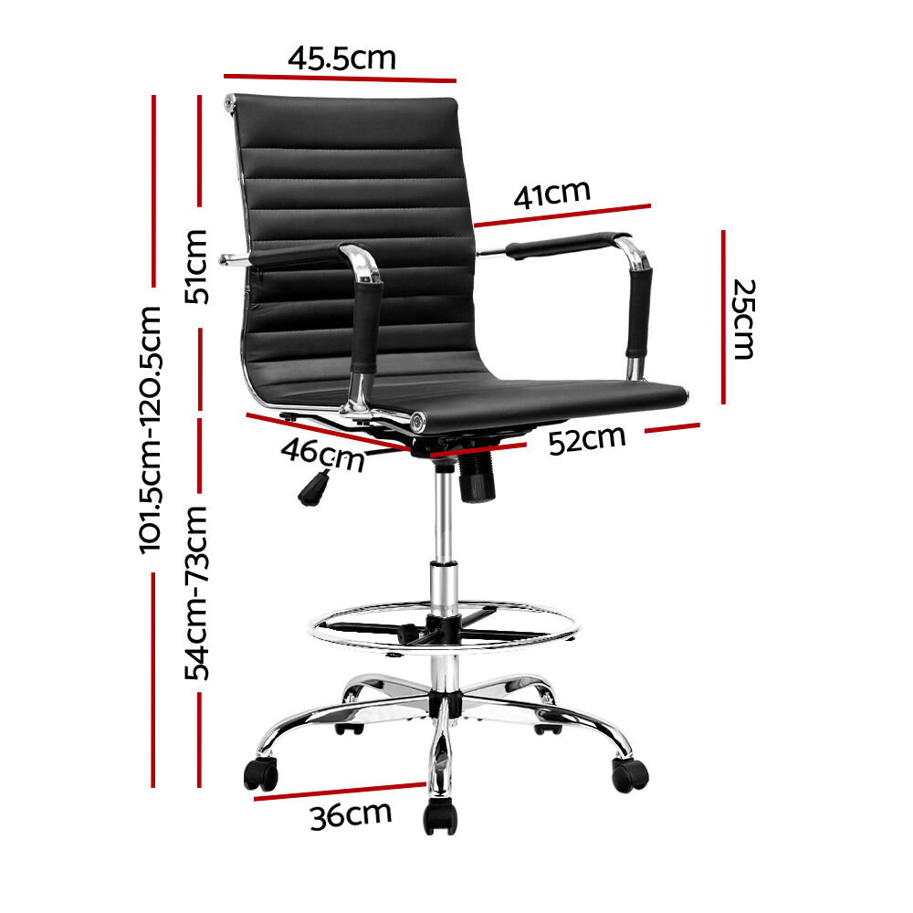 Office Chair Drafting Stool Leather Chairs Black Price