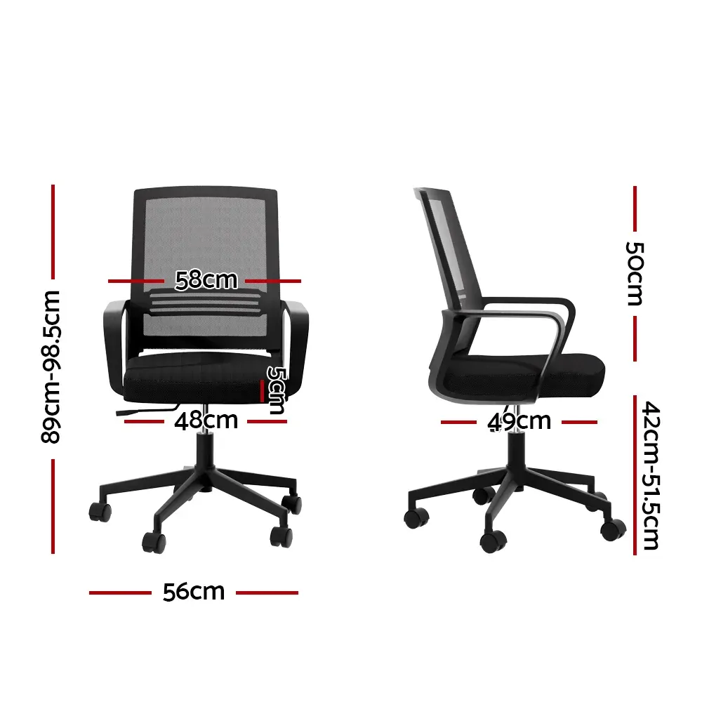 Mesh Office Chair Computer Gaming Desk Chairs Work Study Mid Back Black Price