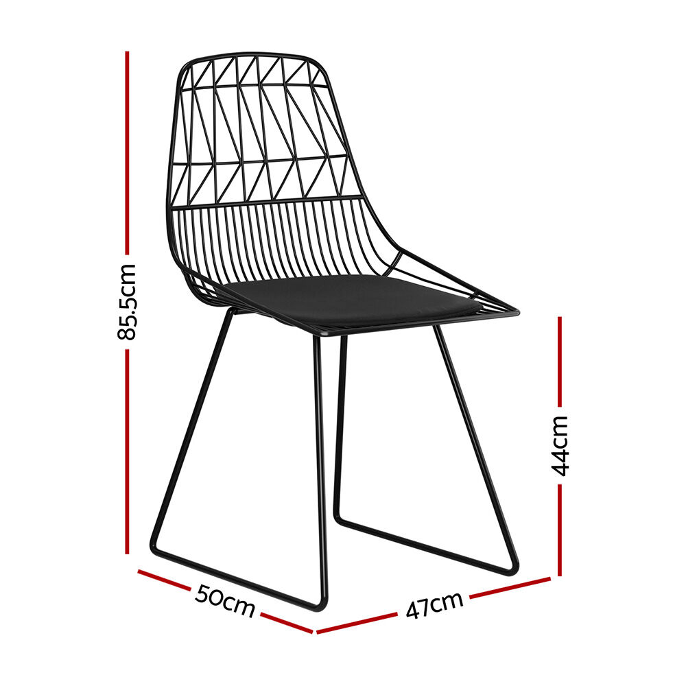 2PC Outdoor Dining Chairs Steel Lounge Chair Patio Garden Furniture Price