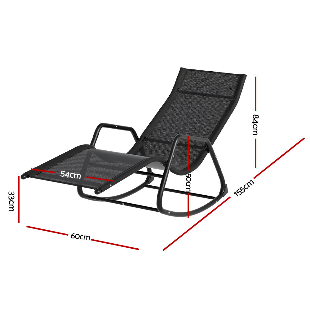 Sun Lounge Rocking Chair Outdoor Lounger Patio Furniture Pool Garden Price