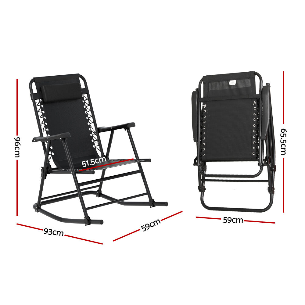 Outdoor Rocking Chair Folding Reclining Recliner Patio Furniture Garden Price