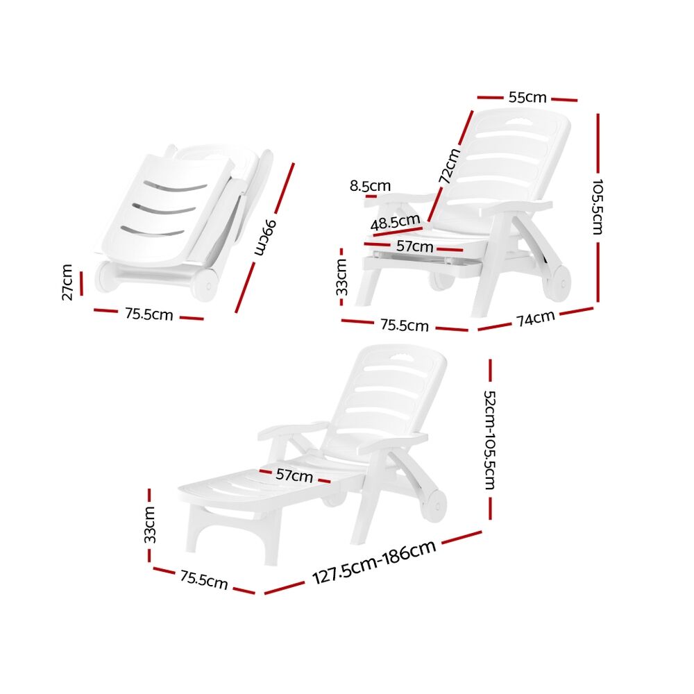 Sun Lounger Folding Chaise Lounge Chair Wheels Patio Outdoor Furniture Price