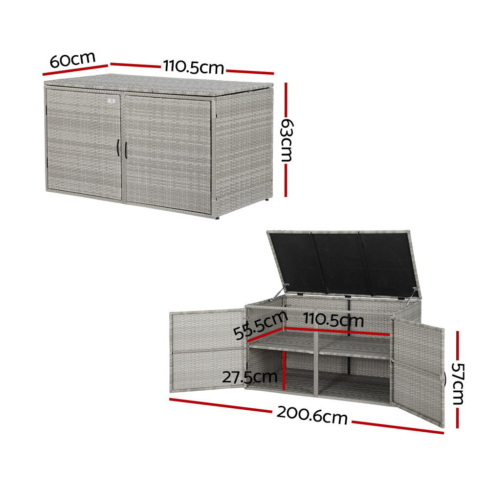 Outdoor Storage Cabinet Box Deck Wicker Shelf Chest Garden Shed Tools Price