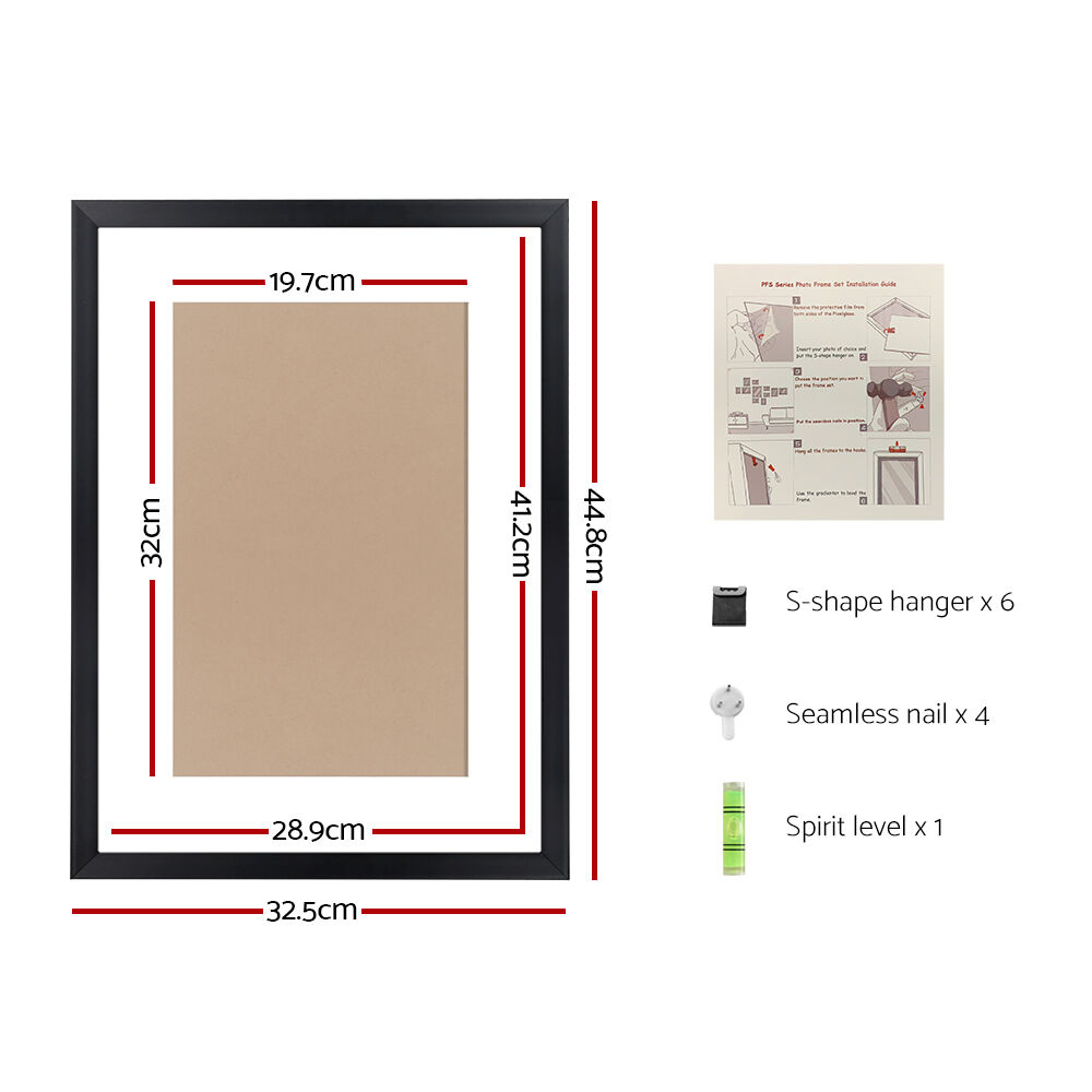 3 PCS Photo Frame Wall Set A3 Picture Home Decor Art Gift Present Black Price
