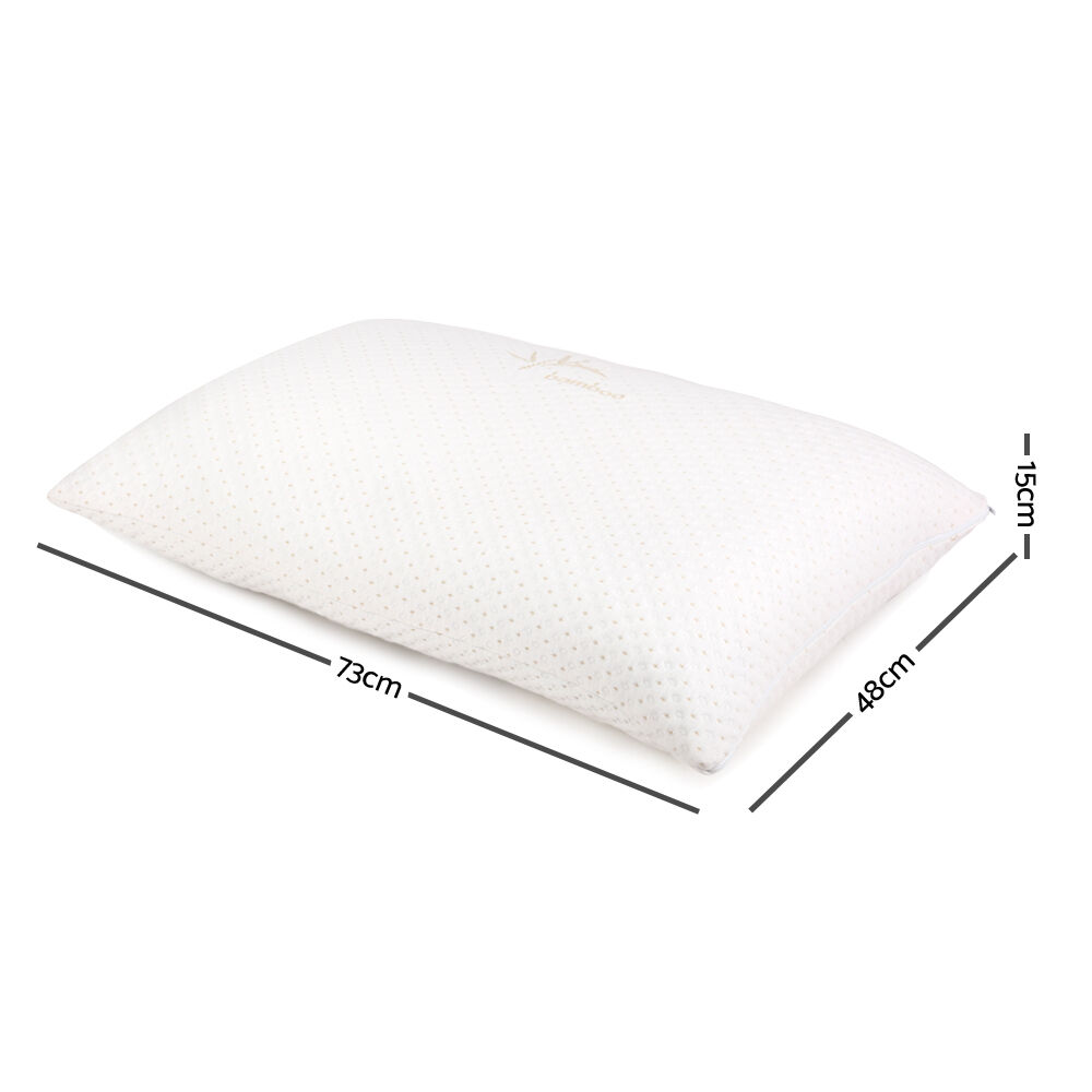 Memory Foam Pillow Bamboo Cover Twin Pack Price