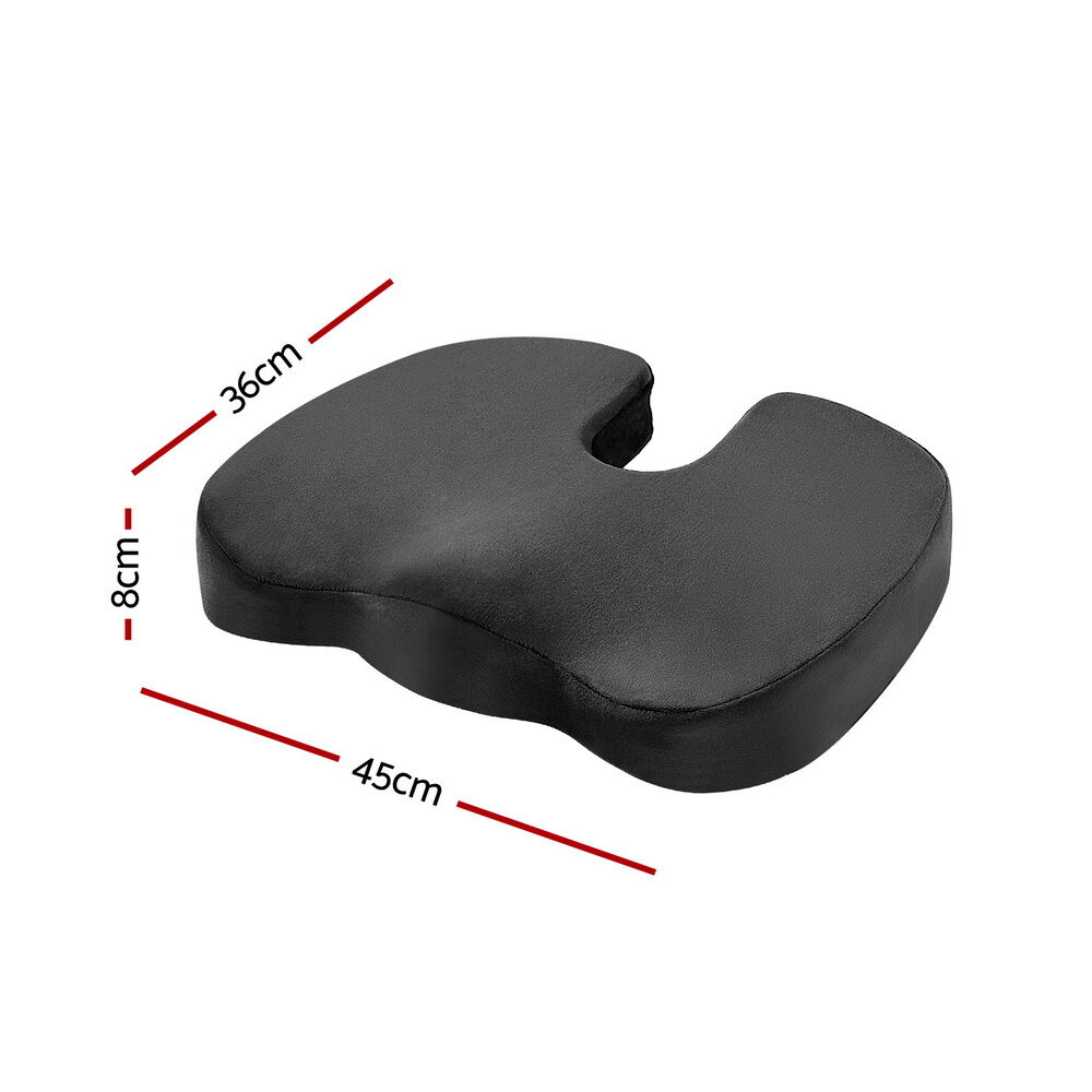 Giselle Bedding Seat Cushion Memory Foam Pillow Back Pain Relief Chair Pad Black Price