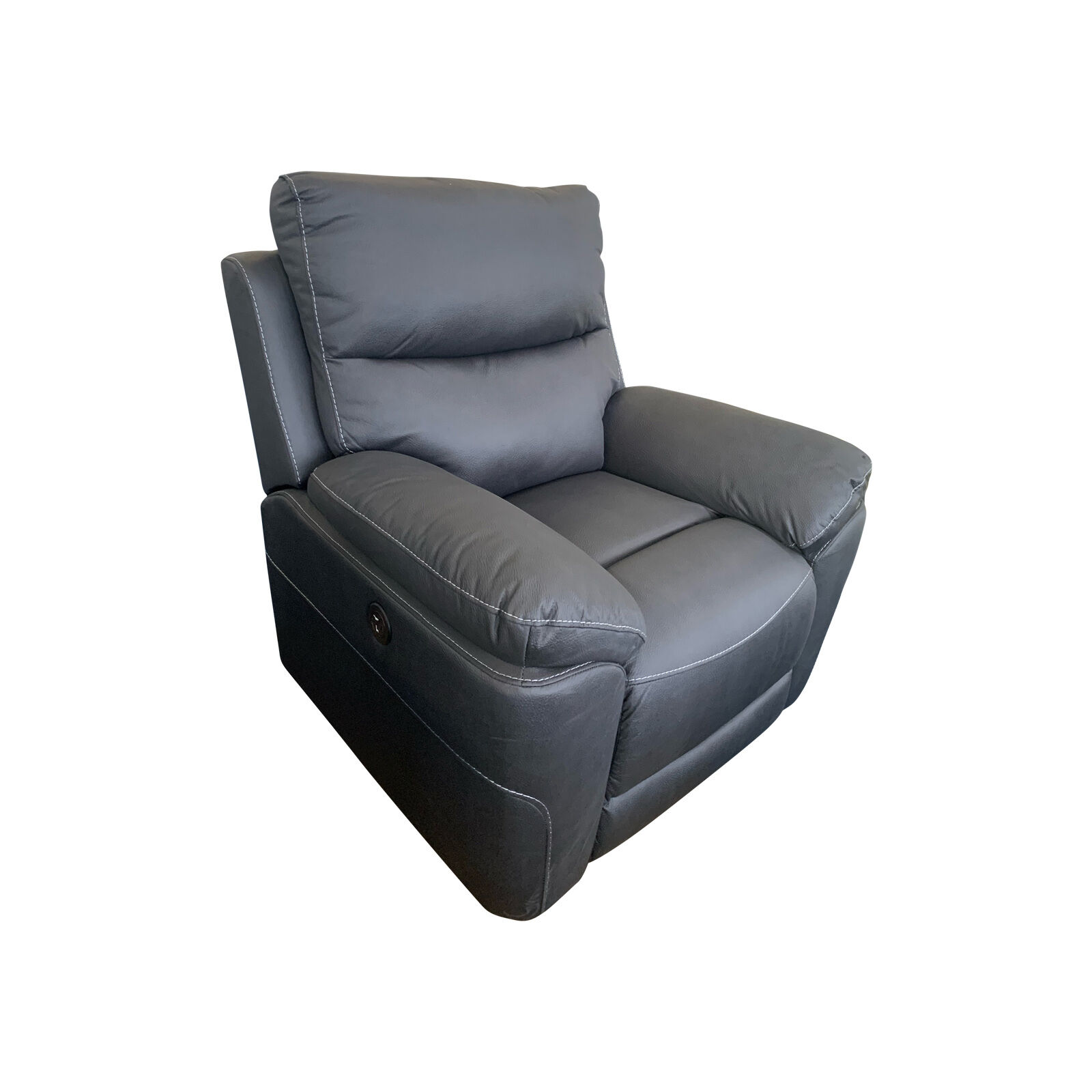1RR+2RR+3RR Finest Fabric Electric Recliner Feature Multi Positions Ultra Cushioned USB Outlets in Charcoal Colour Price