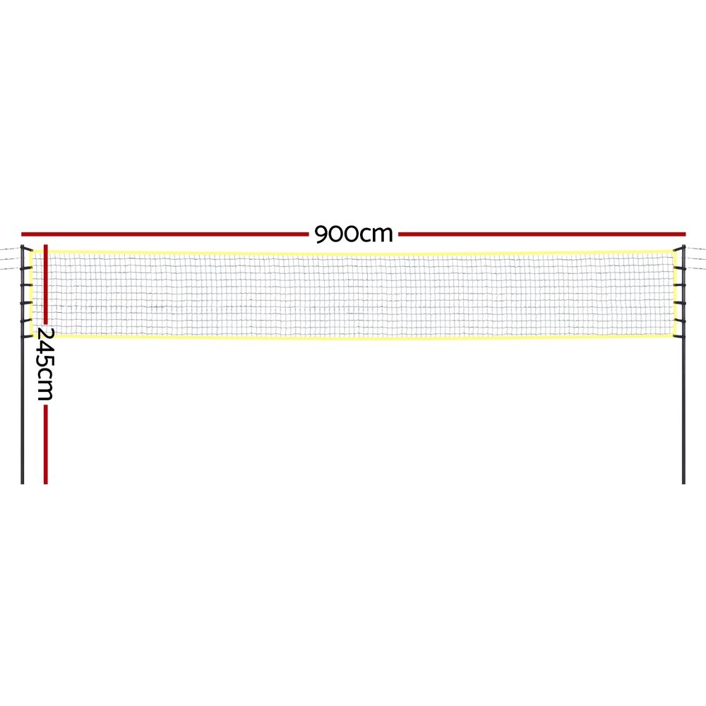 9M Portable Volleyball Net Set with Ball Boundary Lines Badminton Tennis Price