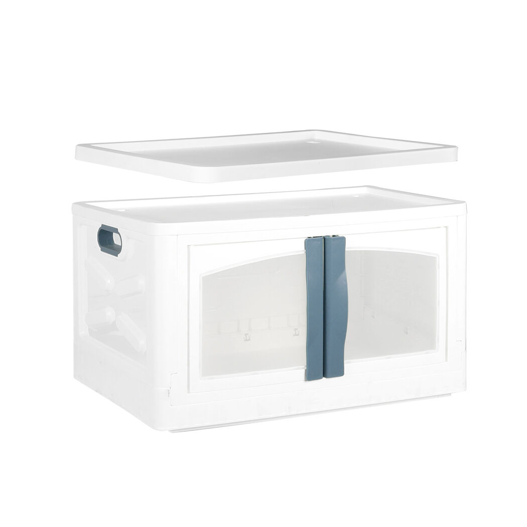 Storage Containers Lid Stackable 85L Blue Price