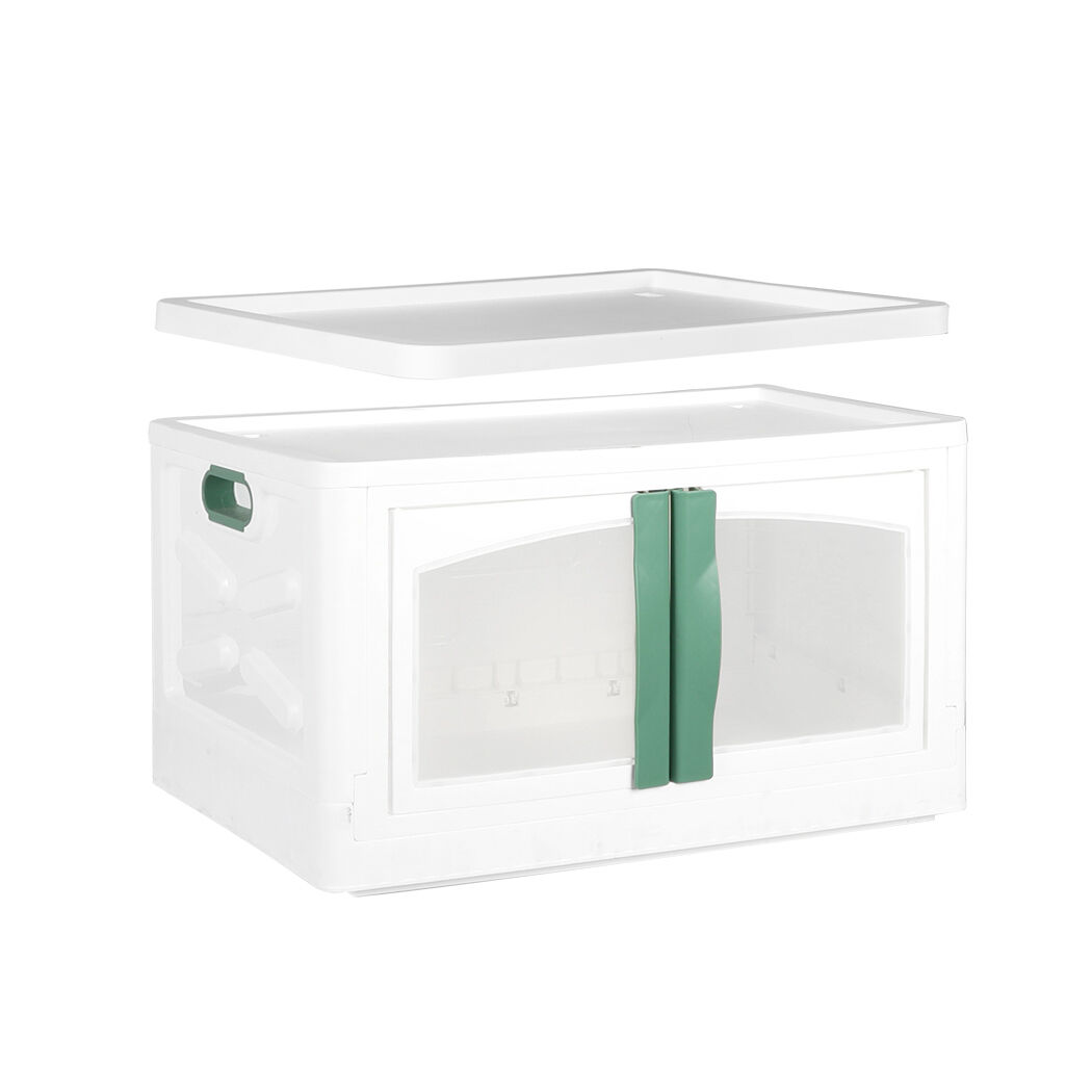 Foldable Storage Box Stackable Container Green Price