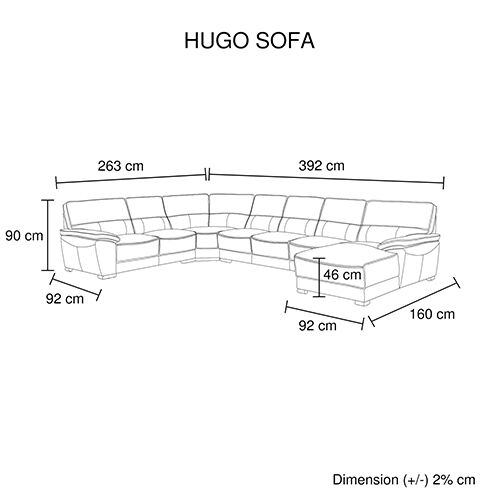 Hugo Sofa PU Leather 7 Seater Black Price