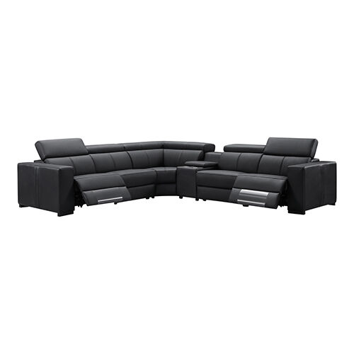Washington Real Leather Sofa With PVC Black Colour Price