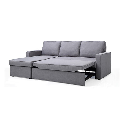 Haddam 2 Seater Sofa Bed with pull Out Storage Corner Chaise Lounge Set in Grey Price