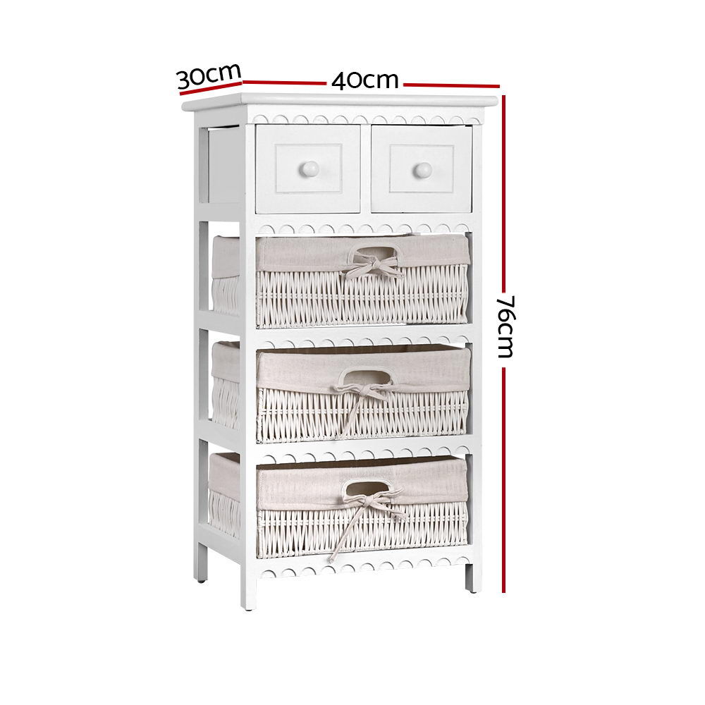 2 Chest of Drawers with 3 Baskets - ELIOT Price