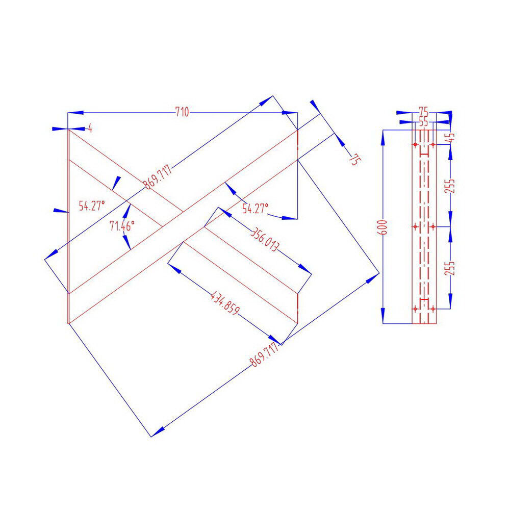 Metal Table Legs DIY X-shaped 71X60CM Set of 2 Price