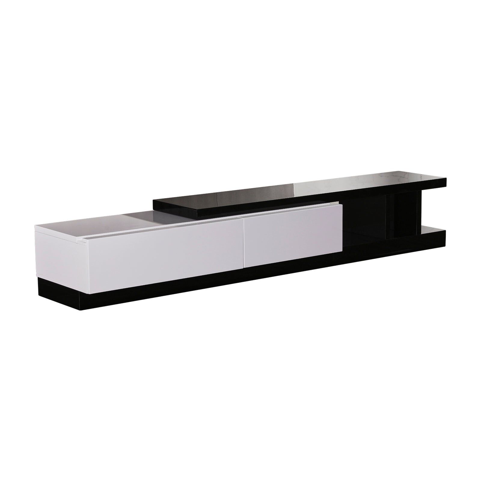 Grandora TV Cabinet Black & White Glossy Colour Price