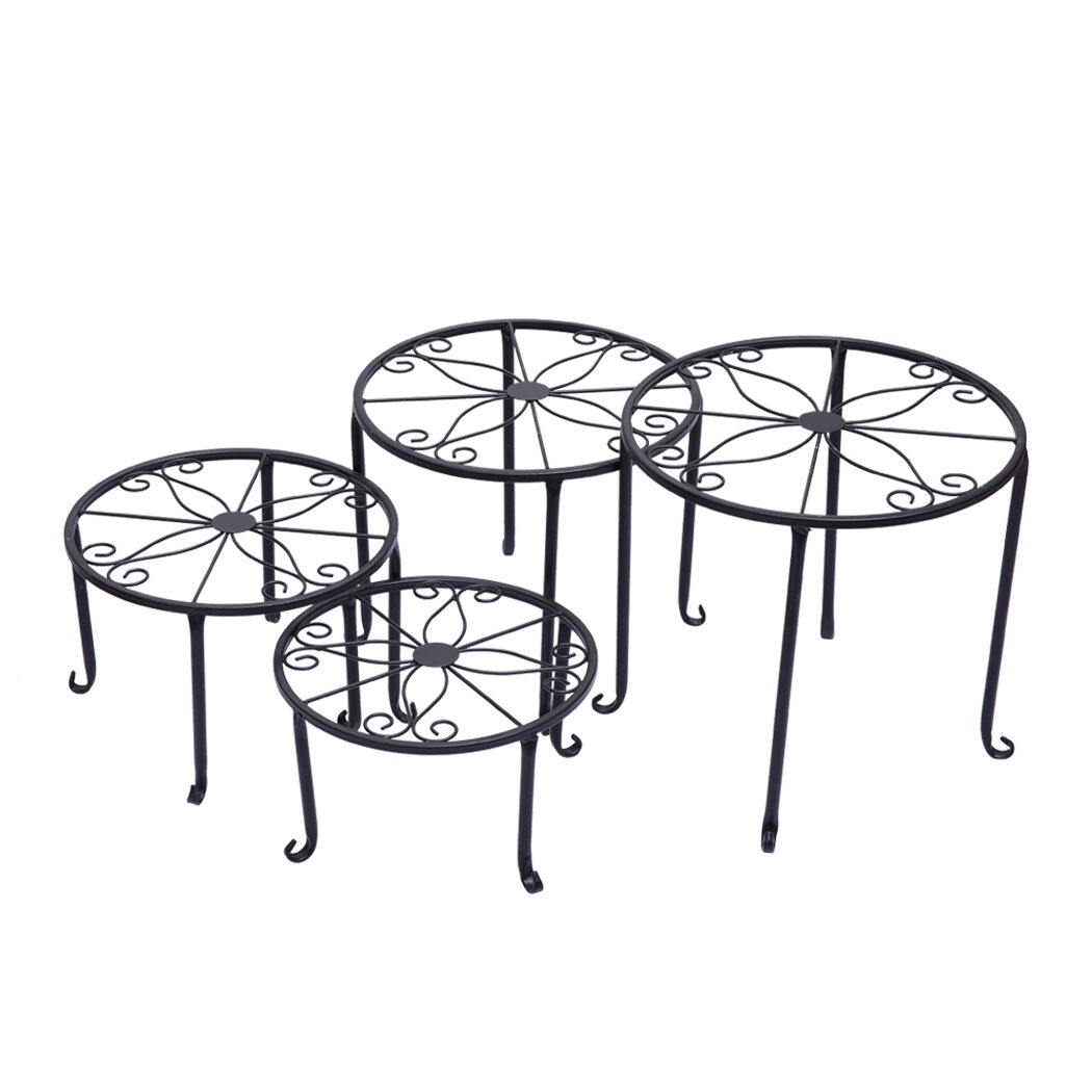 4 x Metal Plant Stand Outdoor Black Price