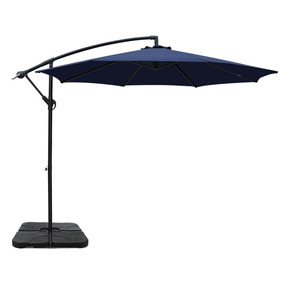 3m Umbrella w/Base Outdoor Cantilever Beach Garden Patio Parasol Navy Price