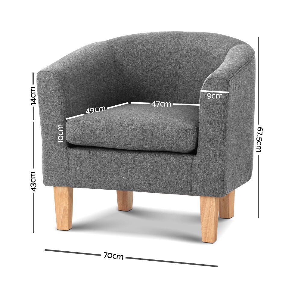 Abby Fabric Armchair - Grey Price