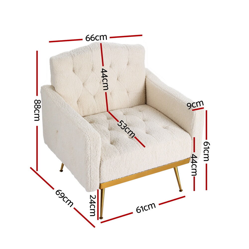Armchair Boucle Beige Nicole Price