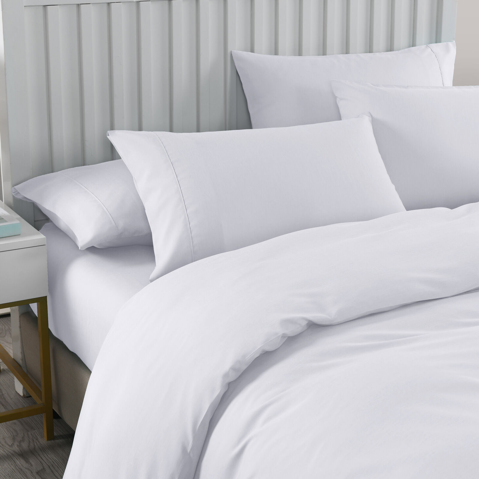 Royal Comfort 2000TC Quilt Cover Set Bamboo Cooling Hypoallergenic Breathable - Double - White Price