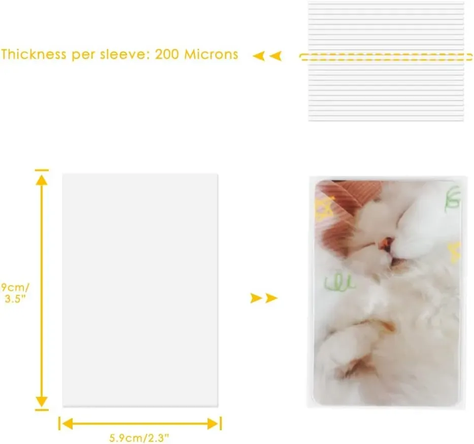 100 Packs Photocard Sleeves, 200Microns Kpop (Unsealable) Price