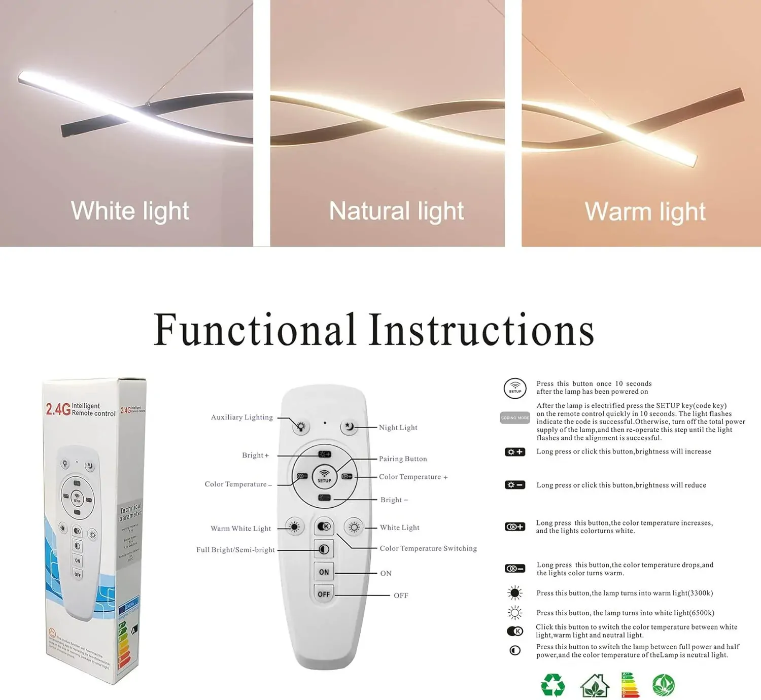 Modern LED Chandelier Lighting Lamps Bedroom Kitchen (Black, L80cm Pendant) Price