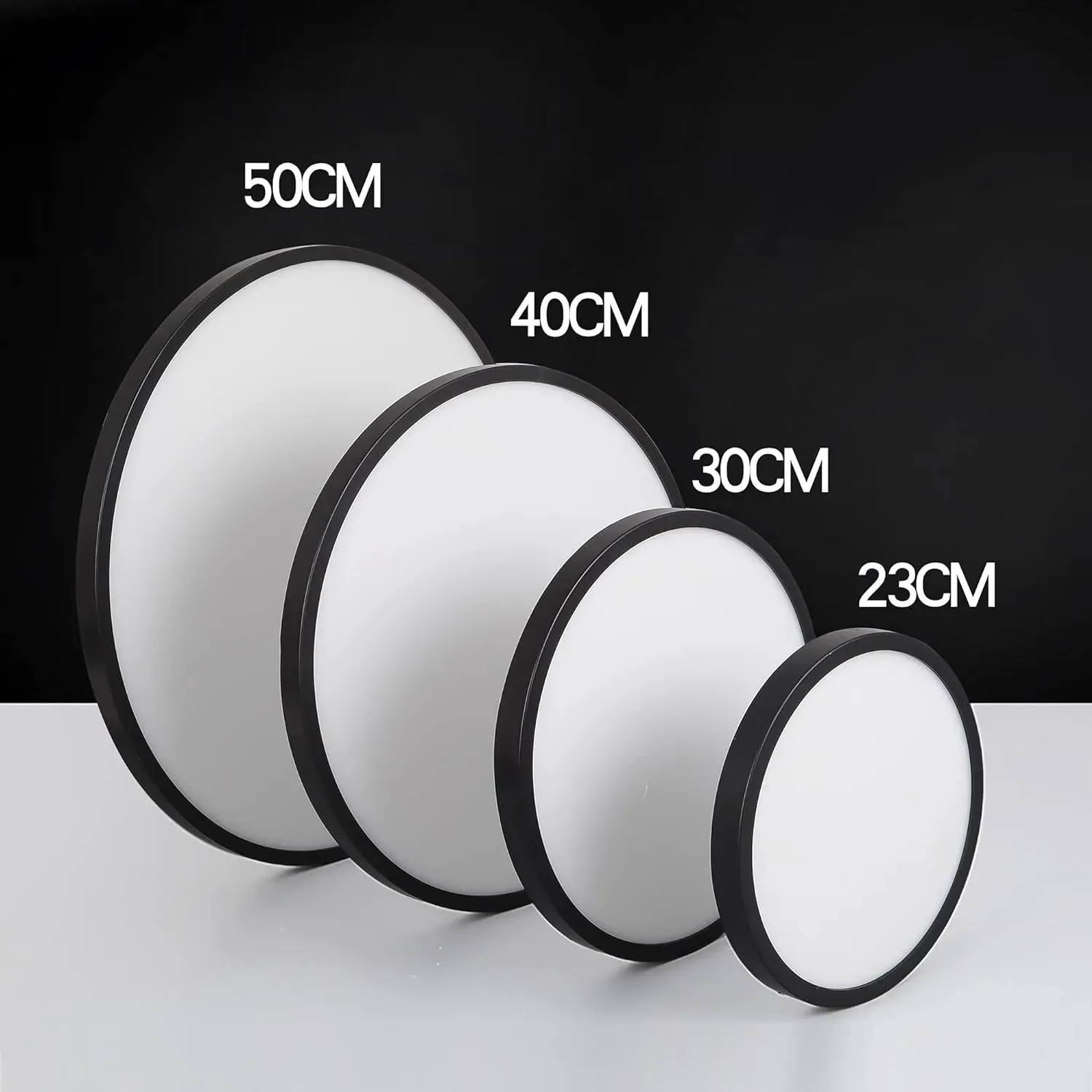 LED Ceiling Light Fixture, Natural Light, 24W 4500K ,Black Price