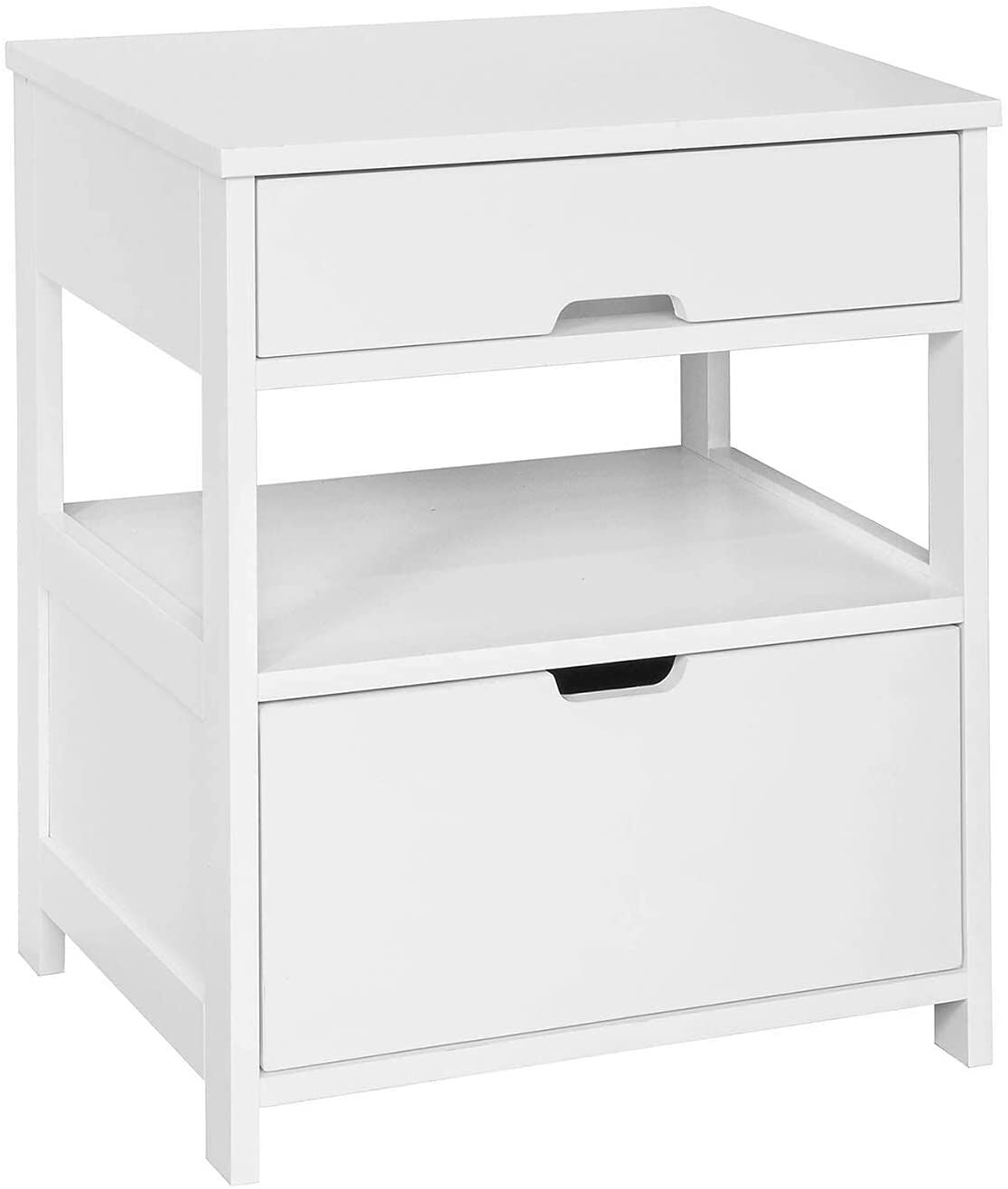 Catalina White Bedside Table with 2 Drawers Price