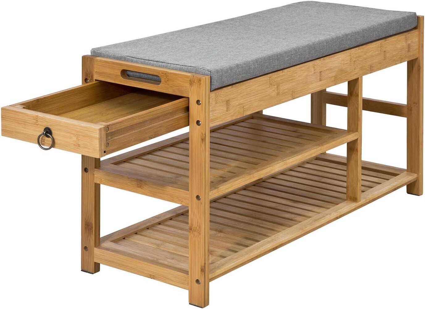 Bamboo Shoe Bench Drawers Lift Top Price