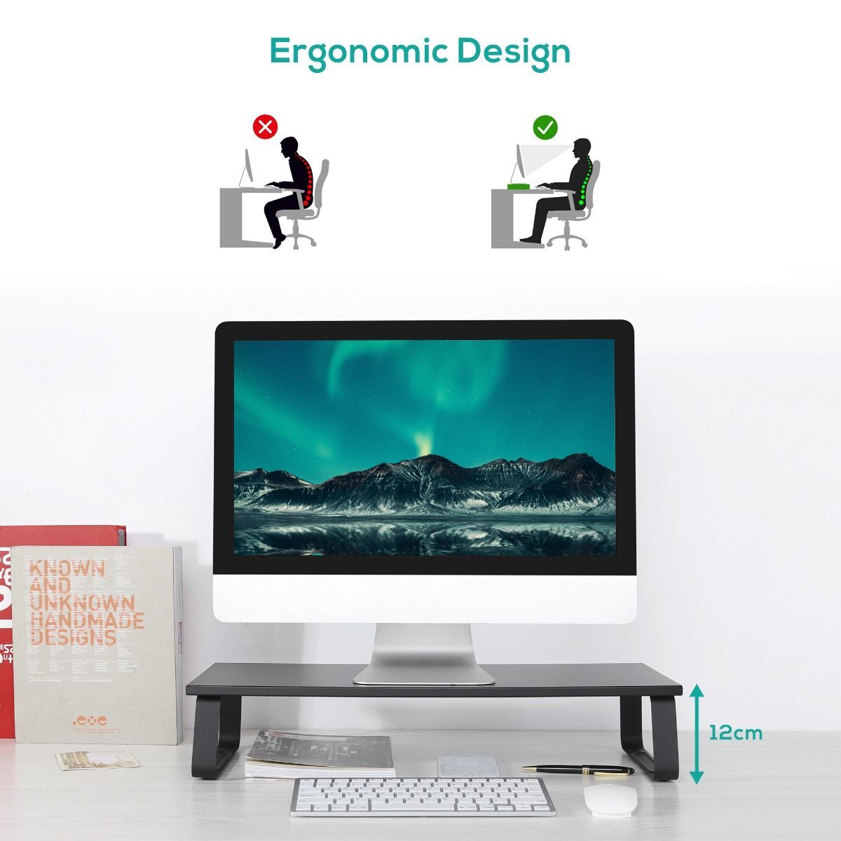 activiva Ergolife Black Monitor Stand Riser Price