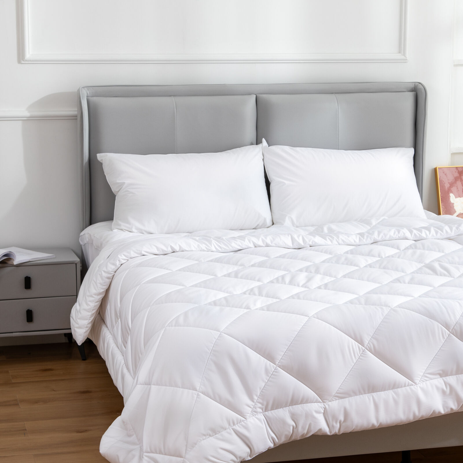 100 Percent Cotton Pillow Cover with 800g Poly Fill, Hypoallergenic, Antibacterial, and Cooling Technology 2 PK Price