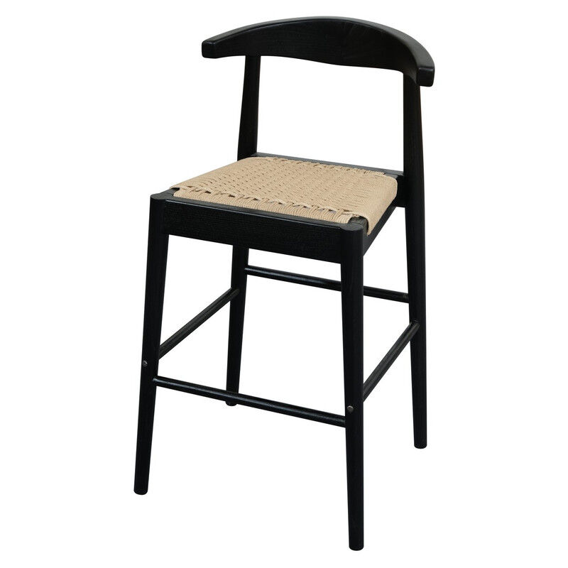 Arden Solid Oak Loom Kitchen Counter Stool (Black) Price