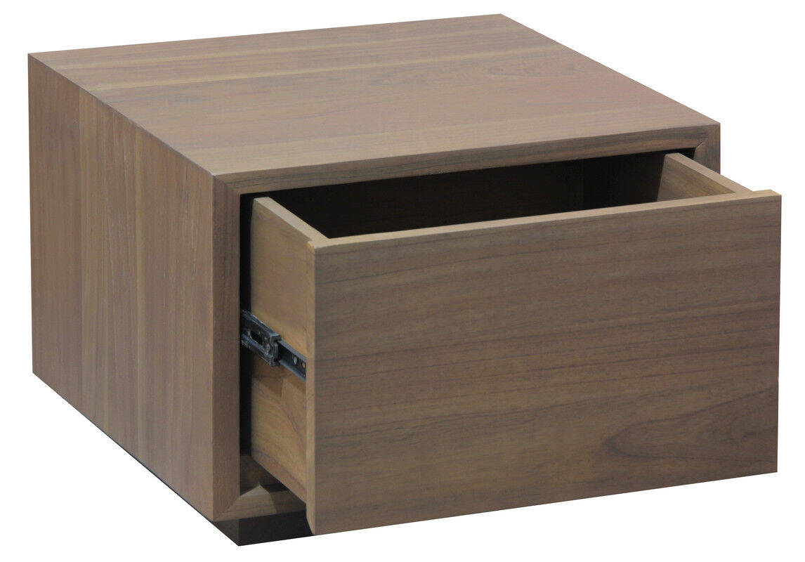 Oscar 1 Drawer Low Bedside Table (Latte) Price
