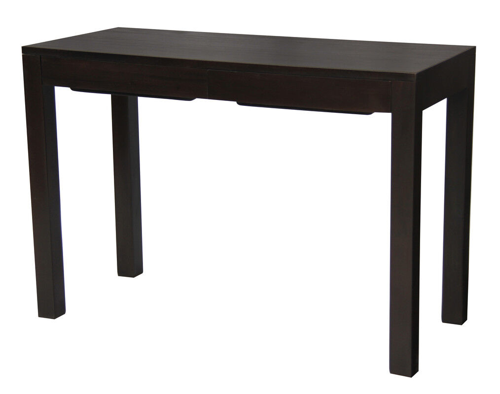 Amsterdam Solid Mahogany Timber 2 Drawer Desk (Chocolate) Price