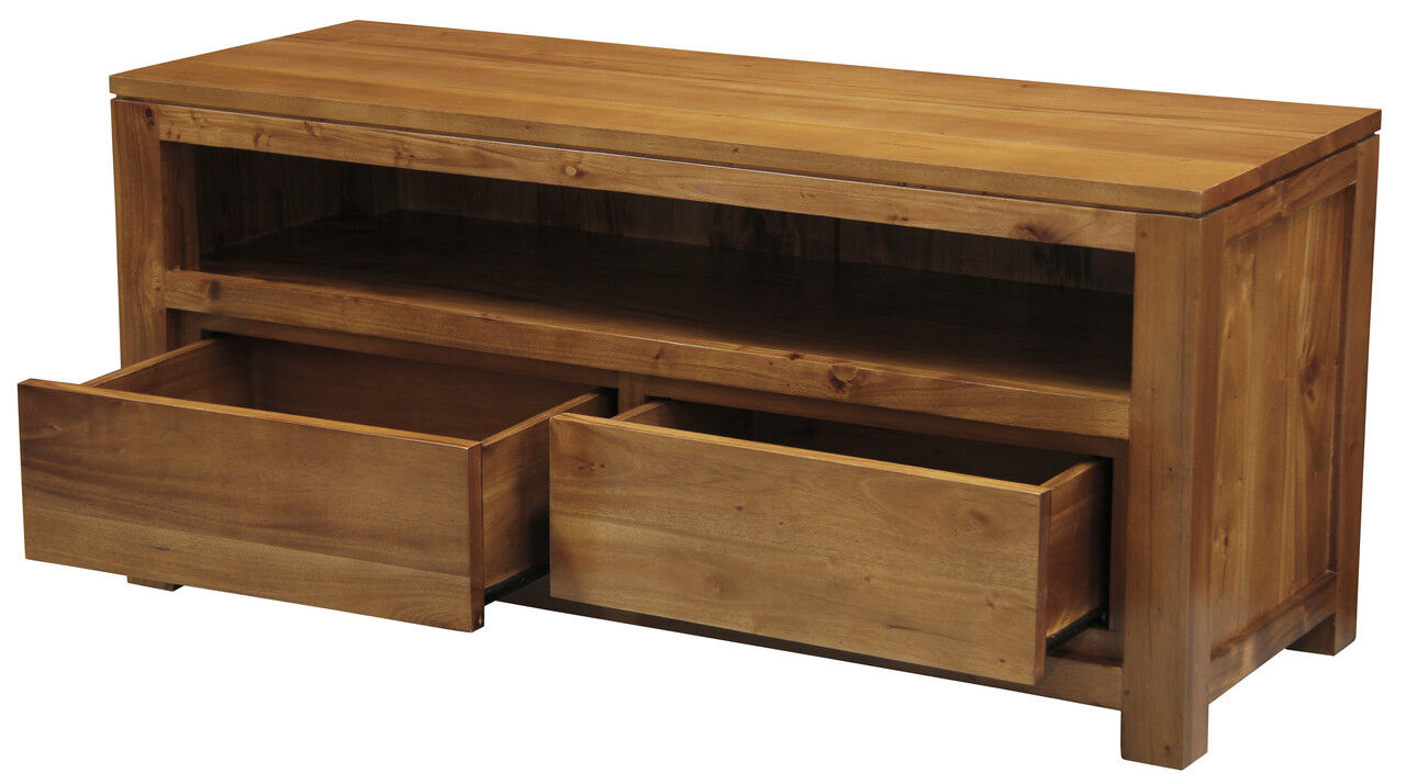 Amsterdam 2 Drawer Entertainment Unit (Light Pecan) Price