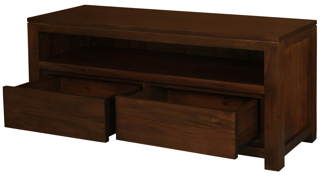 Amsterdam 2 Drawer Entertainment Unit (Mahogany) Price