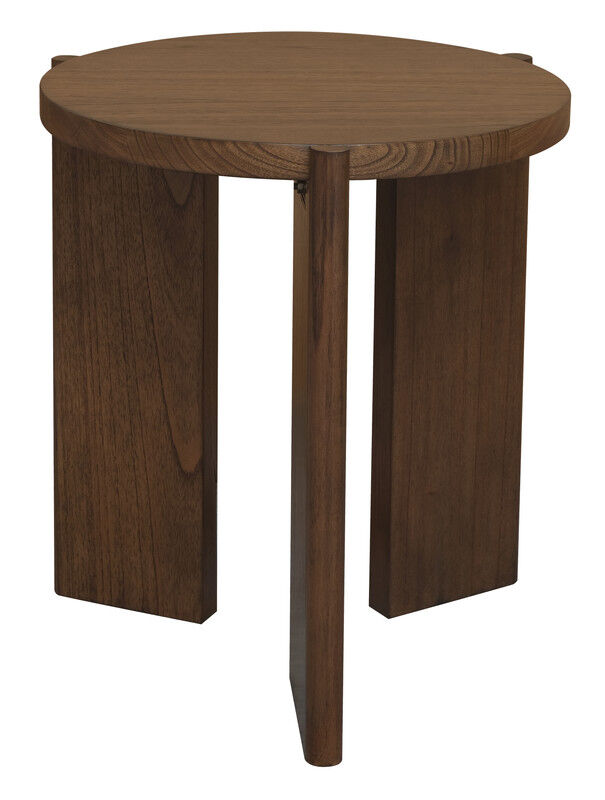Apollo Round Solid Timber Side Table (Walnut) Price
