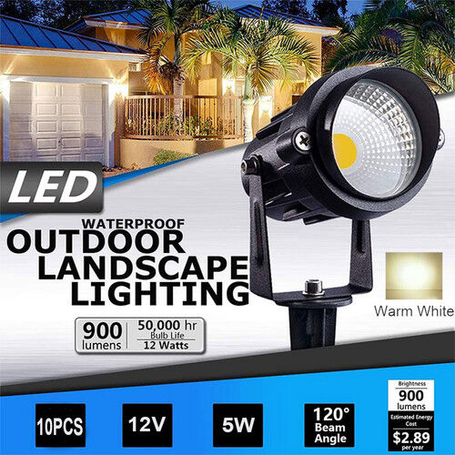 10X LED Spotlights Landscape Warm light Lamp Waterproof Outdoor Garden Yard 12V Price