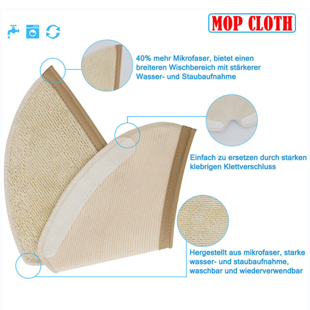 Mop Cloths Rags For XiaoMi Roborock S5 Max S6 MaxV S6 Pure Vacuum Spare Parts Price