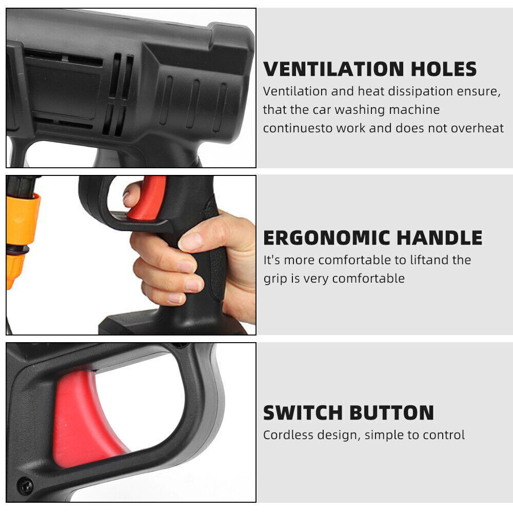 88V Cordless Electric High Pressure Washer Water Spray Gun Car Cleaner 2 Battery Price