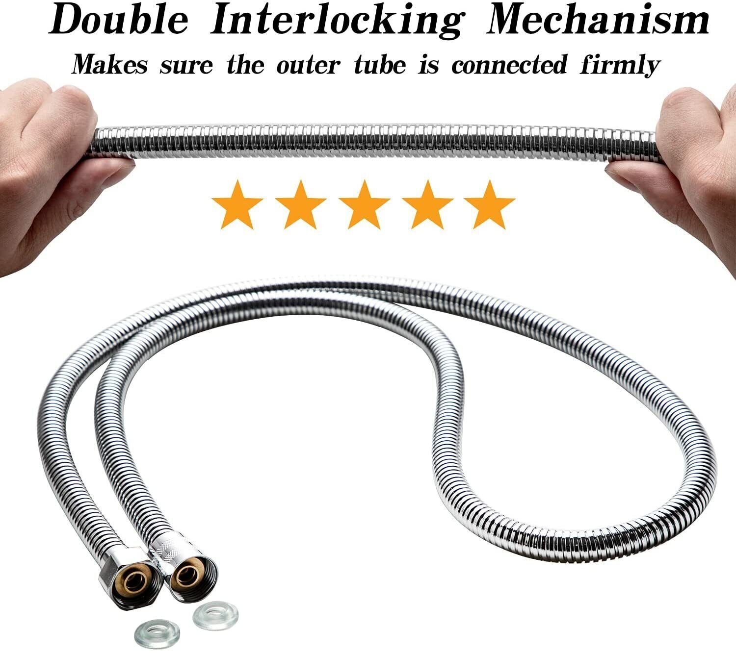 5 FT Handheld Shower Head Hose 1.5m Bathroom Stainless Steel Shower Water Tube Price