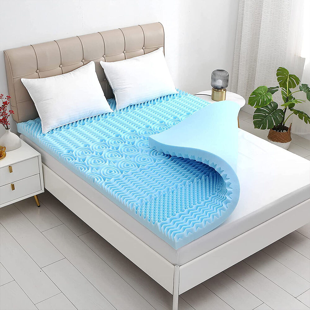 7 Zone Memory Foam Topper Mattress Toppers Cool Gel Pad Mat Medium Firm 8cm Thick 153cm x 203cm Price